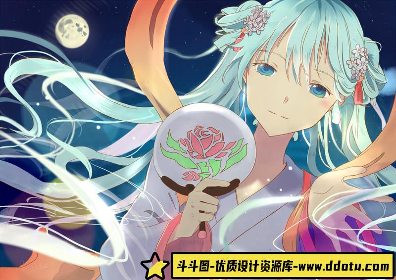 中秋明月初音同人CG图包-创作学习-107MB-59P-斗斗图