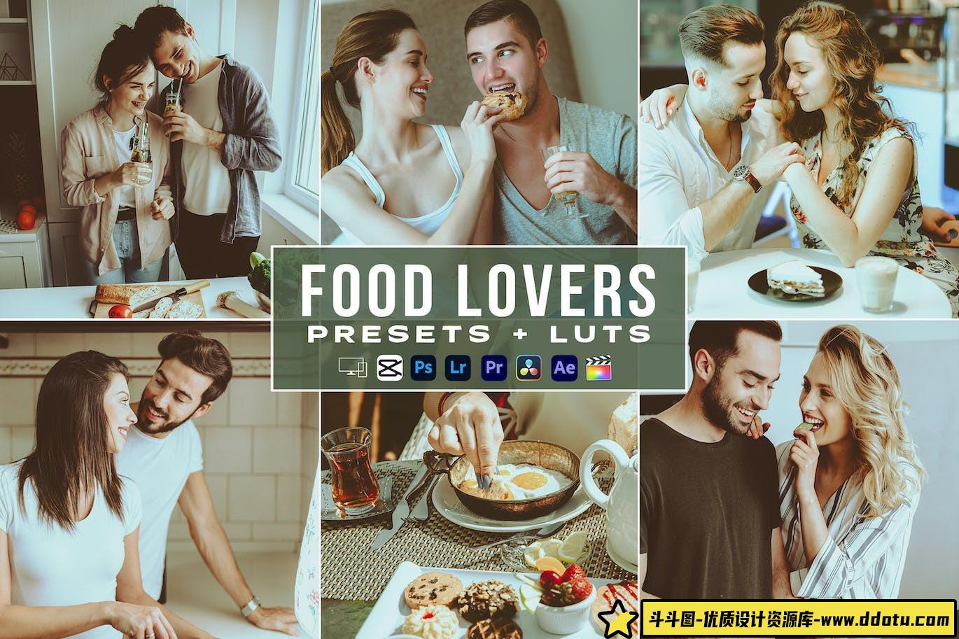 美食爱好者电影视频调色LUT预设 Food Lovers Presets And luts Videos-斗斗图