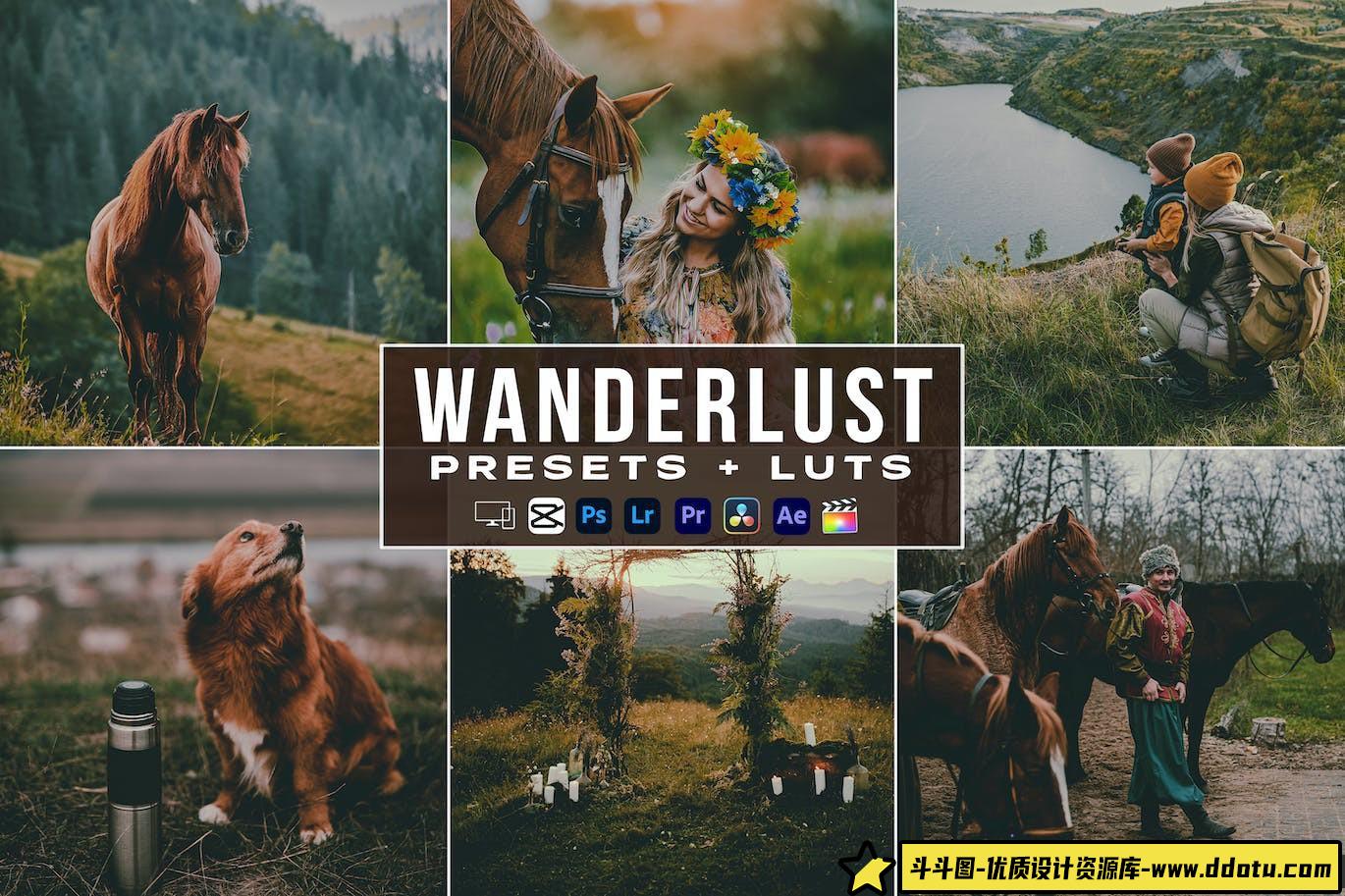 旅拍电影大片后期调色LUT预设 Wanderlust Luts Video And Presets-斗斗图