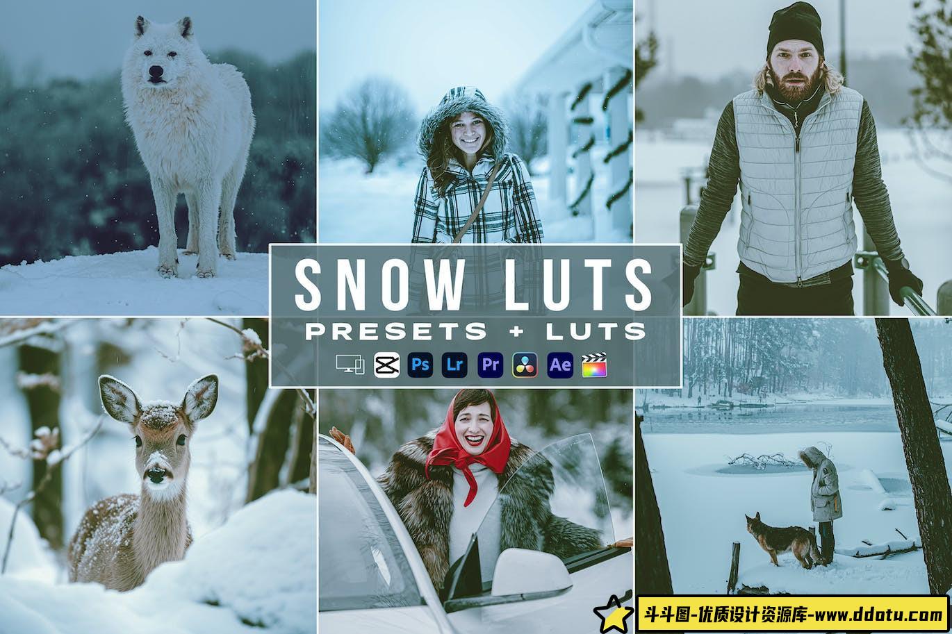 冬季电影视频后期调色LUT预设 Winter Presets And luts Videos-斗斗图