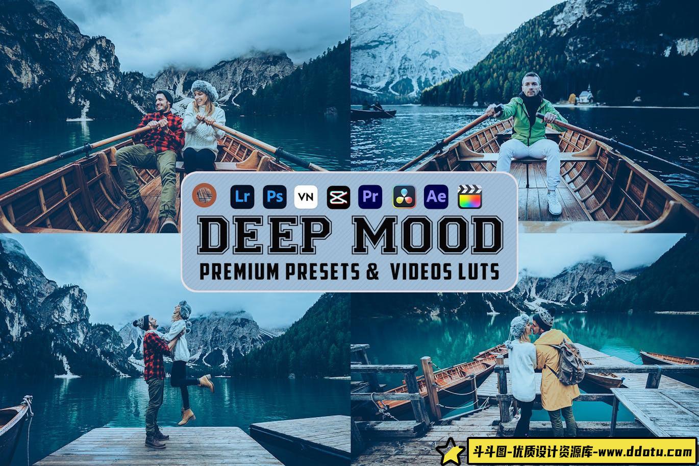 旅拍黑暗情绪电影视频调色LUT预设 Deep Moody Luts Video & Presets-斗斗图