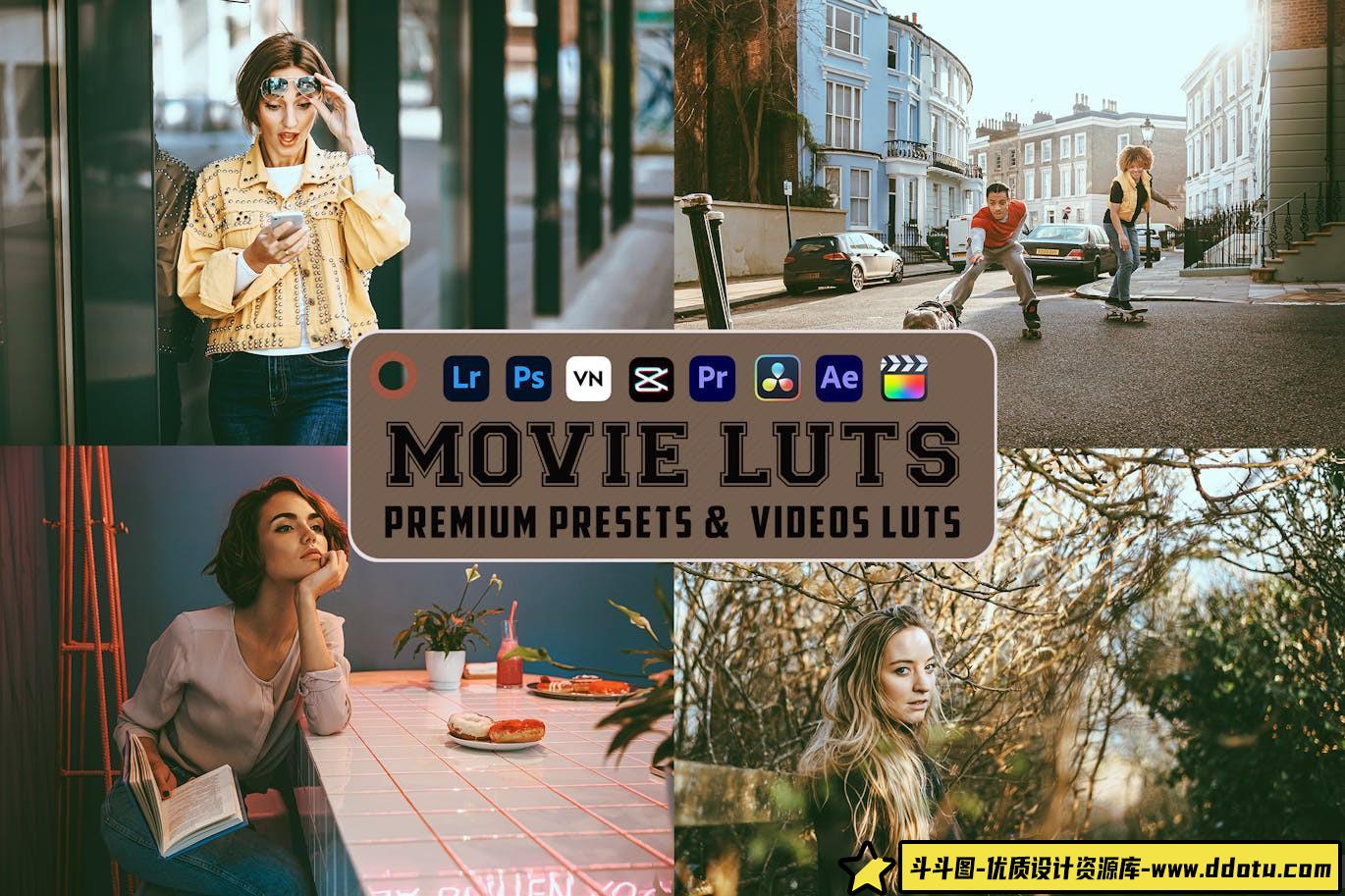 适合各种题材电影视频调色LUT预设 Movie Film Luts Video & Presets-斗斗图