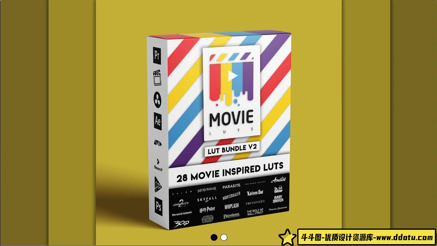 28组好莱坞电影大片风格LUTS调色预设第二季 Movie LUTs Bundle V2-斗斗图