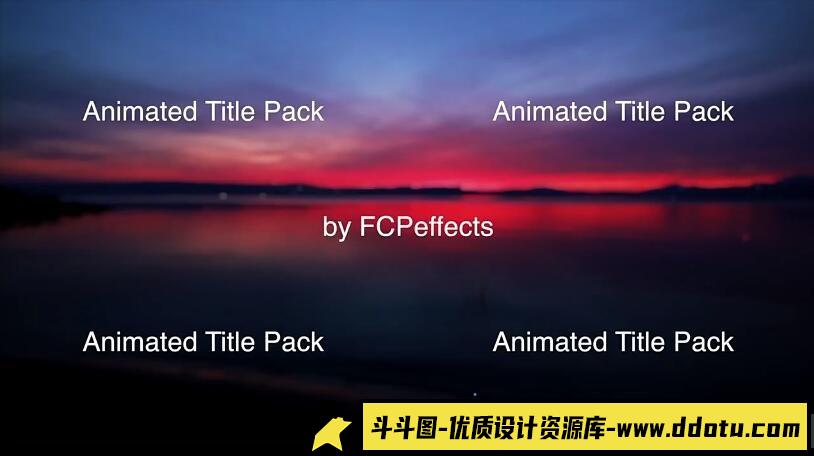 [FCPX 插件]27个缓入缓出动态文字标题基本字幕FCPX插件-斗斗图