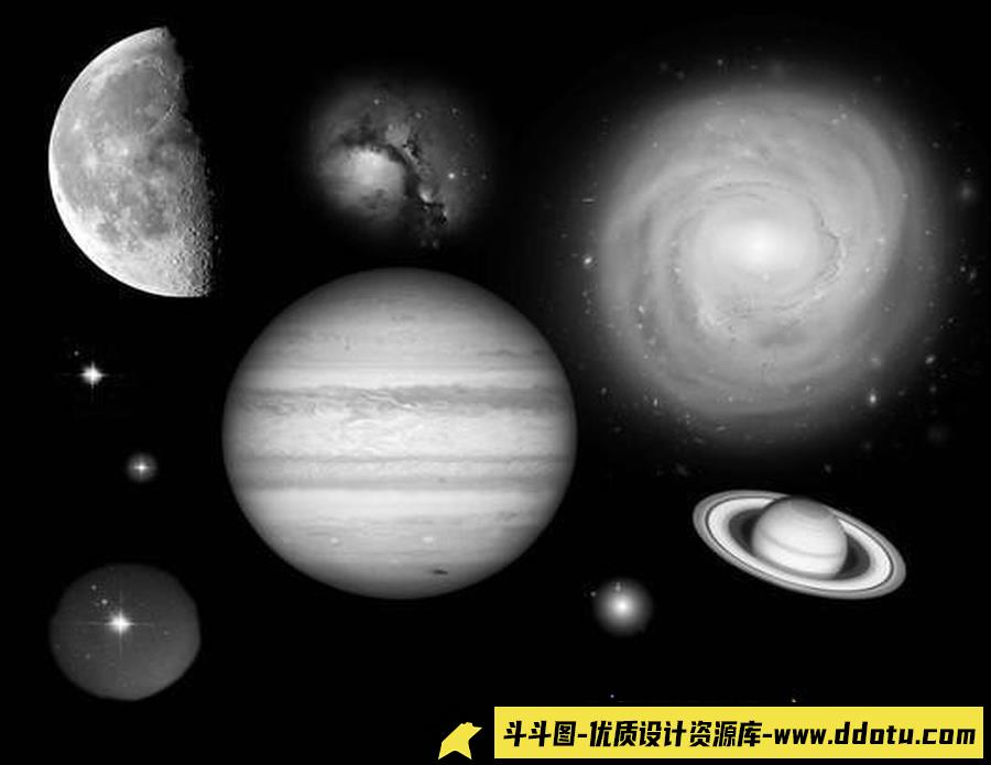 月球恒星星系PS笔刷-斗斗图