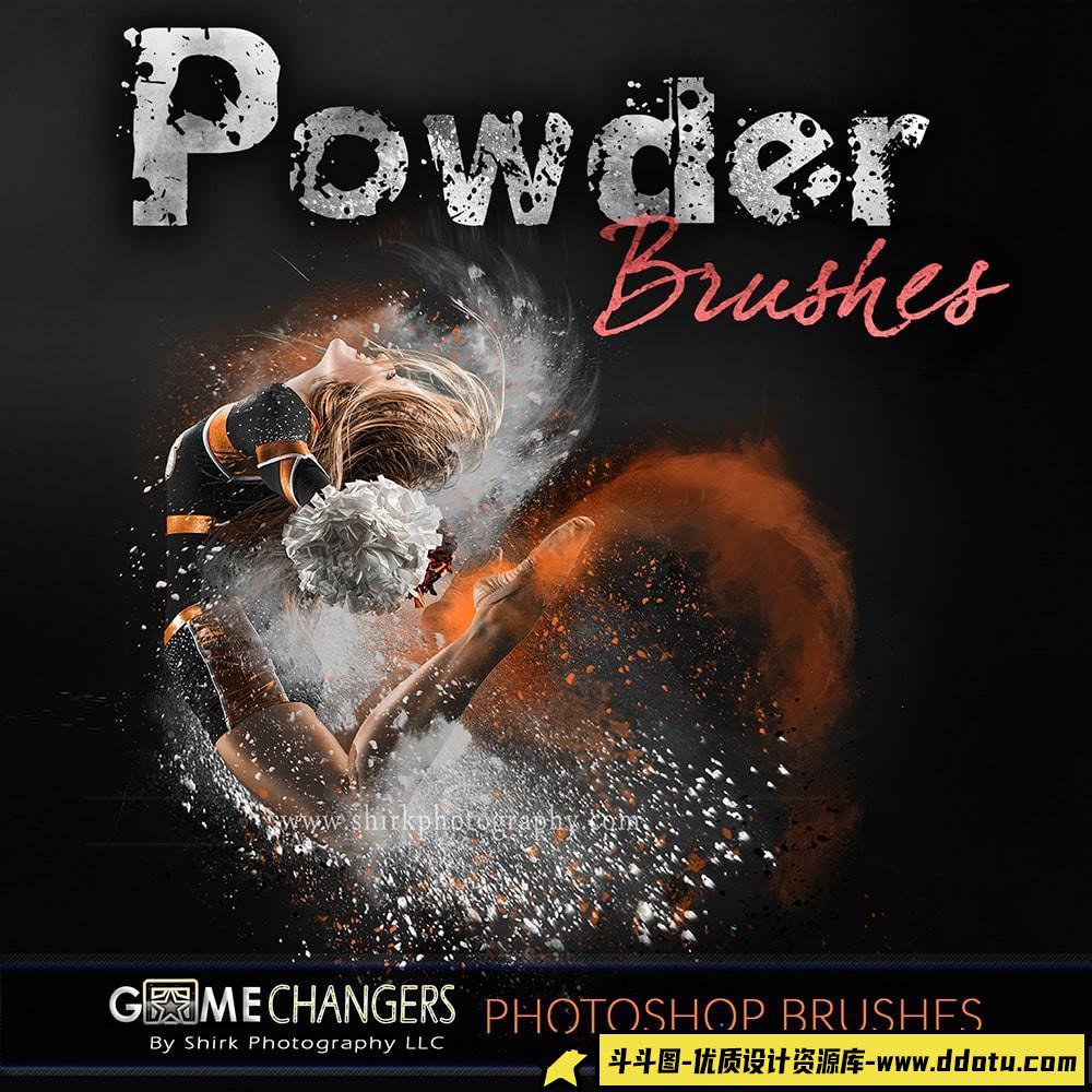 [特效创意笔刷][插件发布]粉末爆炸特效笔刷包+视频教程 Powder Photoshop Brush-斗斗图