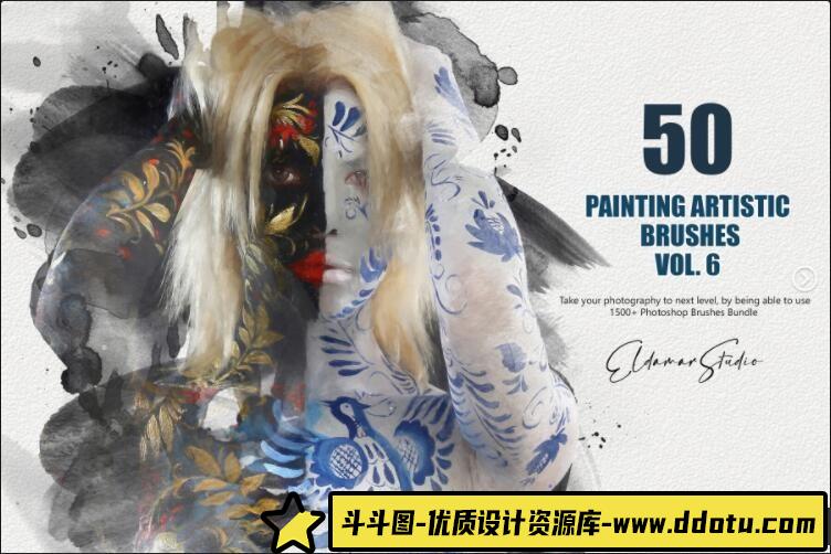 50款创意CG绘画笔刷包 – PS艺术画笔合集第六卷-斗斗图