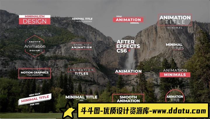 FCPX插件-迷你标题字幕动画模板  Minimal Titles 3.0 | FCPX-斗斗图