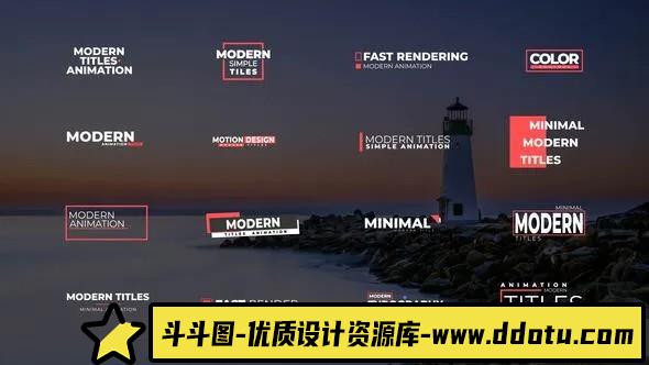 FCPX标题插件现代标题动画模板Modern Titles | FCPX 支持m1-斗斗图