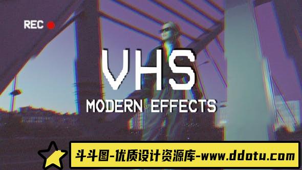 FCPX插件-时尚复古风格VHS效果模板 VHS Modern Effects 支持m1-斗斗图