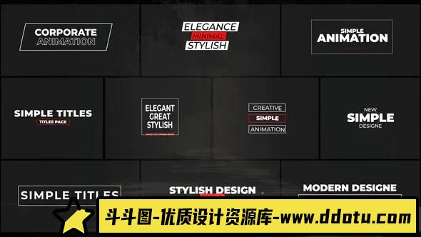 FCPX插件-时文字标题排版动画模板Simple Titles | FCPX 支持m1-斗斗图