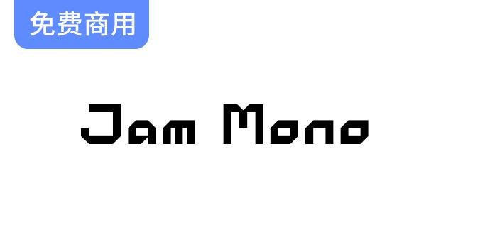 探索Jam Mono：独特原创英文字体，助力您的免费商用设计创意！-斗斗图