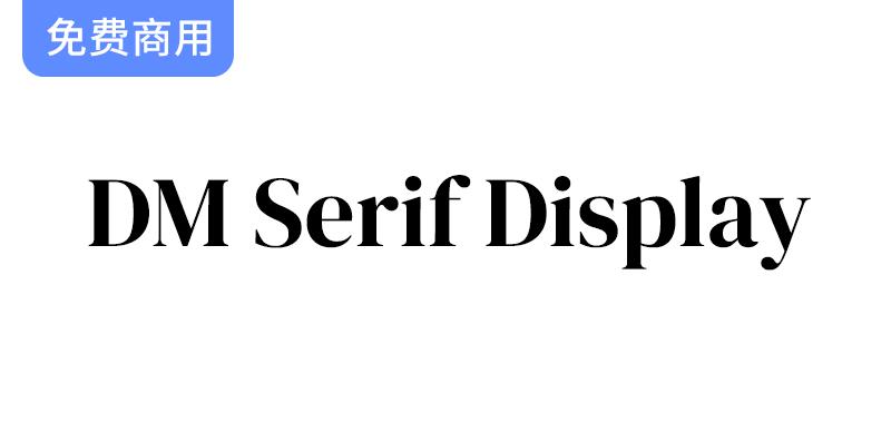 【DM Serif Display】— 免费英文字体，完美适用于超大尺寸海报设计的理想选择-斗斗图