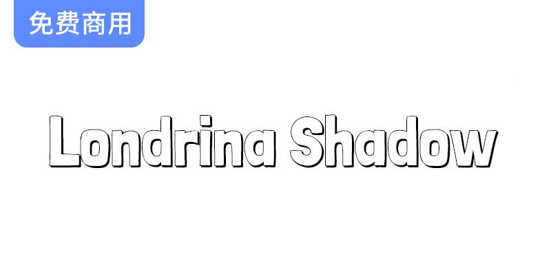 【Londrina Shadow】手绘方形纸字母的独特字体设计与创意展示-斗斗图