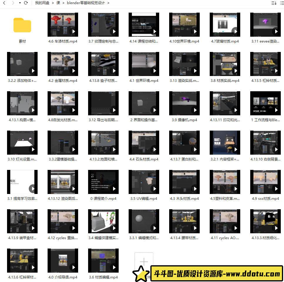 小毅blender2022零基础视觉设计课【画质高清有素材】-斗斗图