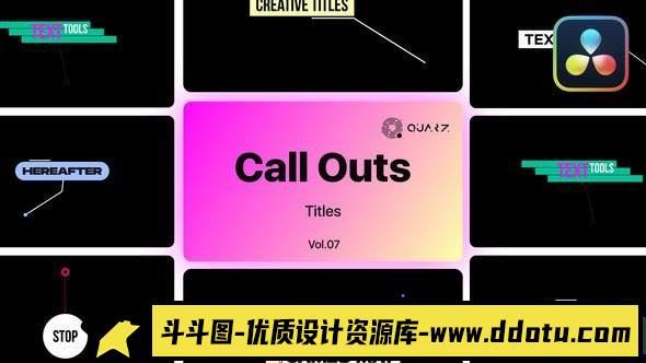 达芬奇呼出指示标题第07卷 Call Outs for DaVinci Resolve Vol. 07-斗斗图