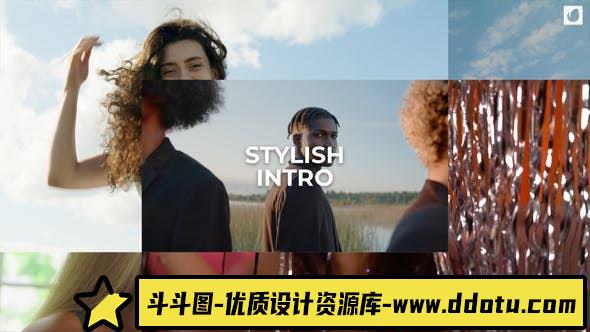 达芬奇时尚片头介绍模版 Stylish Intro for DaVinci Resolve-斗斗图