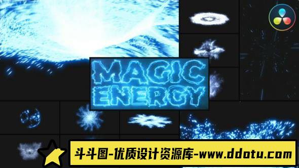 达芬奇冬季魔法能量素材 Magic Energy for DaVinci Resolve-斗斗图