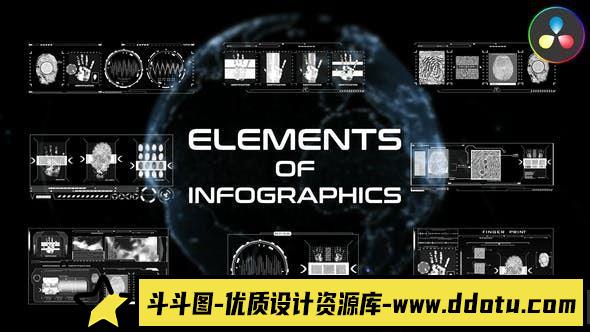 达芬奇信息图模版 Elements Of Infographics for DaVinci Resolve-斗斗图