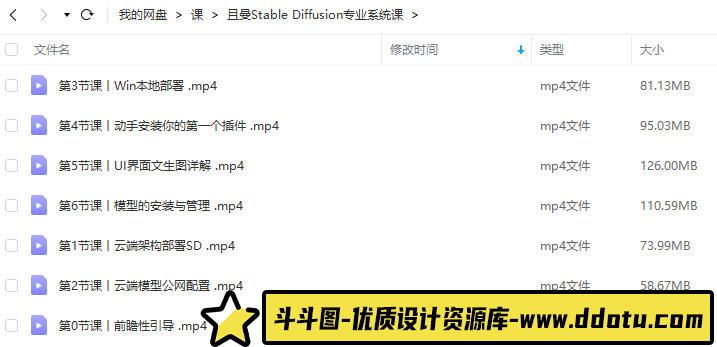【缺课】且曼学院Stable Diffusion专业系统课2023年【画质高清只有视频】-斗斗图