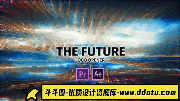 [Premiere预设]PR预设-信号损坏特效Logo动画PR预设  Glitch Logo Opener The Future-斗斗图