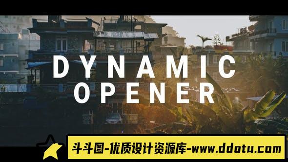 [Premiere预设]PR预设-文字图片快闪片头 Dynamic Motion Opener-斗斗图