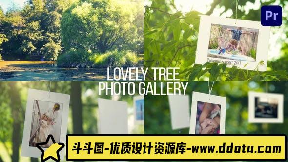 PR预设-树木悬挂照片相册展示片头 Lovely Tree Photo Gallery-斗斗图