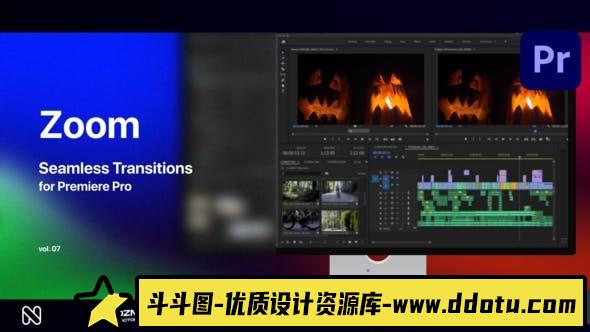 Premiere Pro的缩放无缝转场第07季 Zoom Seamless Transitions Vol. 07-斗斗图