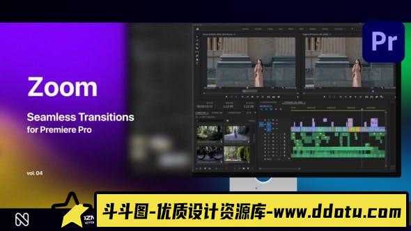 Premiere Pro的缩放无缝转场第04季 Zoom Seamless Transitions Vol. 04-斗斗图