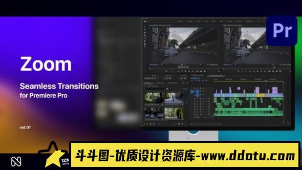 Premiere Pro的缩放无缝转场第01季 Zoom Seamless Transitions Vol. 01-斗斗图