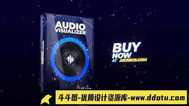 音乐波形可视化动画：AEJuice Audio Visualizer模板-斗斗图