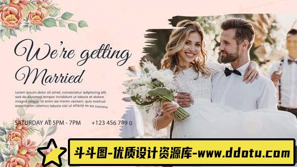 婚礼婚庆片头展示PR模版 Wedding Celebration – Mogrt-斗斗图